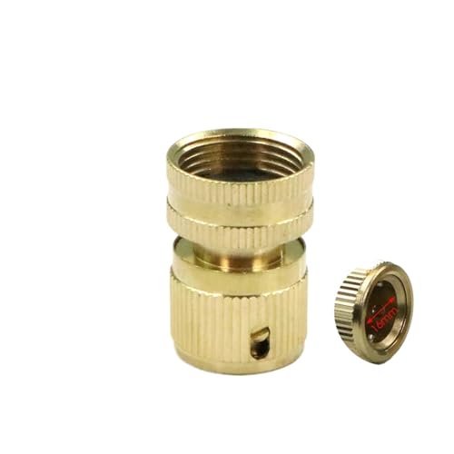 FJOADNVM Schlauchverbinder Repair Jiont Messing 1/2" 3/4" Außen-/Innengewinde Schnell 16,0 mm Nippeladapter for Gartenschlauch Wasserhahn Bewässerungsrohr(B-USA-Female) von FJOADNVM