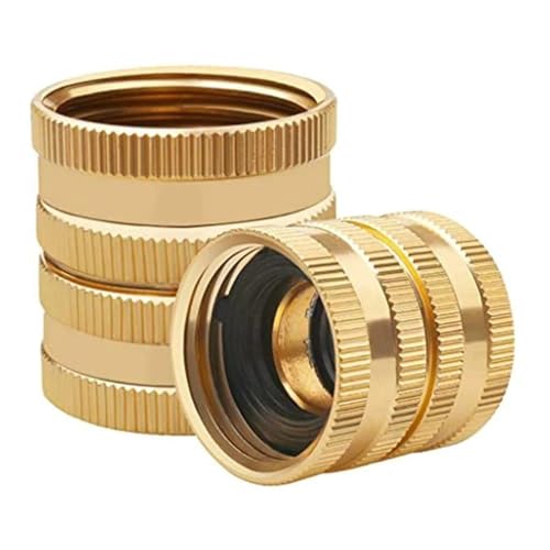 FJOADNVM Schlauchverbinder Schlauchadapter Zweiwege-Buchsenstecker Massivmessing Garten 3/4 Buchse-zu-Buchse Schlauchadapter for Gartenbewässerung von FJOADNVM