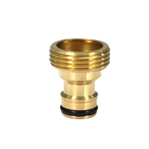 FJOADNVM Schlauchverbinder Wasserhahn Schnellverbinder Messing 1/2" 3/4" 1“ Außen-/Innengewinde auf 16,0 mm Nippeladapter for Gartenschlauch-Bewässerungsrohrverschraubung(E-2PCS) von FJOADNVM