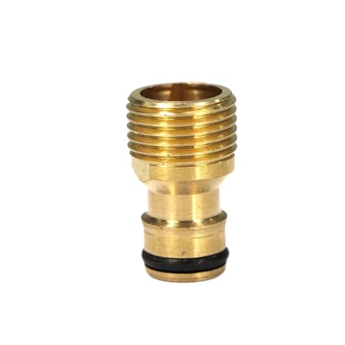 FJOADNVM Schlauchverbinder Wasserhahn Schnellverbinder Messing 1/2" 3/4" 1“ Außen-/Innengewinde auf 16,0 mm Nippeladapter for Gartenschlauch-Bewässerungsrohrverschraubung(F-2PCS) von FJOADNVM