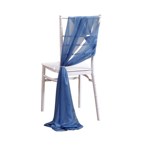 FJOADNVM Stuhlschleife Hochzeit 10/50PCS Like Chiffon Chair Sashes Wedding Decoration 17x250cm Aisle Decorations Party Banquet Event Baby Shower(Dusty Gray,50pcs) von FJOADNVM