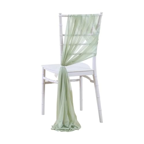 FJOADNVM Stuhlschleife Hochzeit 10/50PCS Like Chiffon Chair Sashes Wedding Decoration 17x250cm Aisle Decorations Party Banquet Event Baby Shower(Green,50pcs) von FJOADNVM