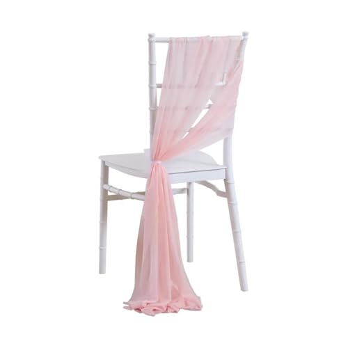 FJOADNVM Stuhlschleife Hochzeit 10/50PCS Like Chiffon Chair Sashes Wedding Decoration 17x250cm Aisle Decorations Party Banquet Event Baby Shower(Pink,50pcs) von FJOADNVM