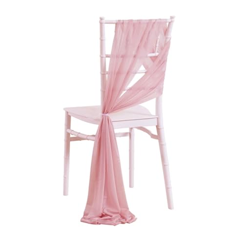 FJOADNVM Stuhlschleife Hochzeit 10/50PCS Like Chiffon Chair Sashes Wedding Decoration 17x250cm Aisle Decorations Party Banquet Event Baby Shower(Pink2,50pcs) von FJOADNVM