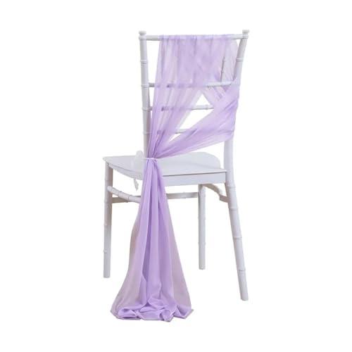 FJOADNVM Stuhlschleife Hochzeit 10/50PCS Like Chiffon Chair Sashes Wedding Decoration 17x250cm Aisle Decorations Party Banquet Event Baby Shower(Purple,10 pcs) von FJOADNVM
