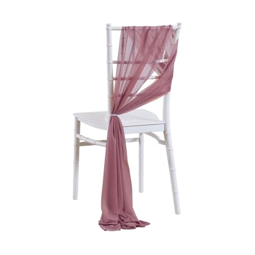 FJOADNVM Stuhlschleife Hochzeit 10/50PCS Like Chiffon Chair Sashes Wedding Decoration 17x250cm Aisle Decorations Party Banquet Event Baby Shower(Rose Gold,10 pcs) von FJOADNVM