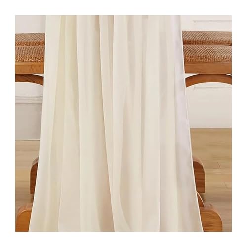 FJOADNVM Stuhlschleife Hochzeit 10PCS 30x270cm Sage Green Chiffon Wedding Chair Sashes Setting Gauze Sheer Vintage Birthday Party Festival Aisle Decor(10PCS Ivory) von FJOADNVM