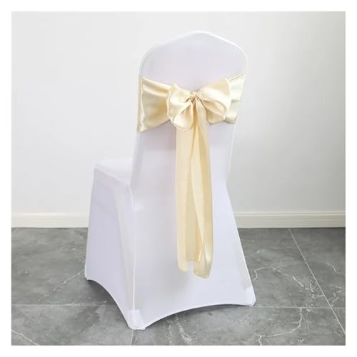 FJOADNVM Stuhlschleife Hochzeit 30PCS 17x275cm Satin Wedding Chair Sashes Setting Sage Green Sheer Vintage Birthday Party Festival Aisle Decor(30PCS Champagne Gold) von FJOADNVM