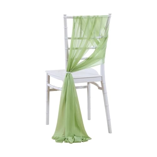FJOADNVM Stuhlschleife Hochzeit Chiffon Chair Sashes Wedding Decoration Set of 2 for Party Banquet Event Baby Shower Ceremony Aisle Chairs Decors，30x300cm(Light Green) von FJOADNVM