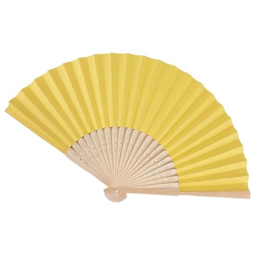 Faltfächer 10 stücke Hand Gehalten Fan Blank for Hochzeit Party Decor Mi DIY Papier Fans for Praxis Kalligraphie Malerei Fans(Dark yellow,10pcs) von FJOADNVM