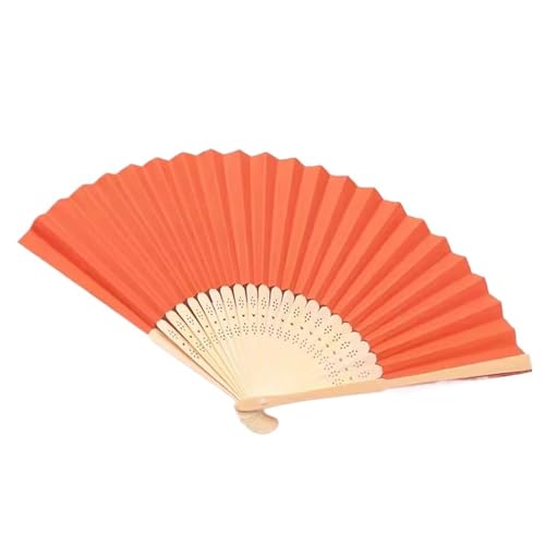Faltfächer 10 stücke Hand Gehalten Fan Blank for Hochzeit Party Decor Mi DIY Papier Fans for Praxis Kalligraphie Malerei Fans(Orange,5pcs) von FJOADNVM