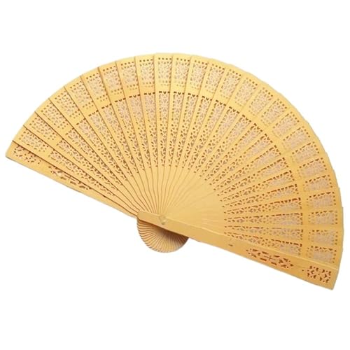 Faltfächer 20/50 Pcs Hochzeit Hand Duftenden Party Geschnitzte Falten Holz Vintage Hohl Antike Fan(Color01,50 Pcs) von FJOADNVM