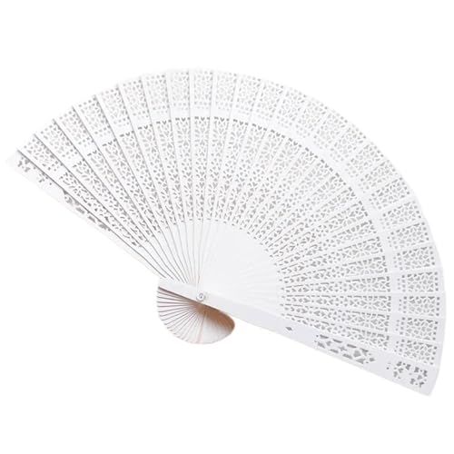 Faltfächer 20/50 Pcs Hochzeit Hand Duftenden Party Geschnitzte Falten Holz Vintage Hohl Antike Fan(Color03,30 Pcs) von FJOADNVM