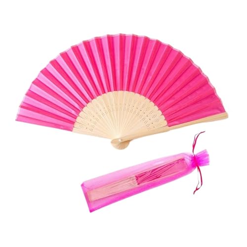 Faltfächer 20/80 Pcs Hochzeit Handgemachte Seide Fan Hochzeit Und Party Mit Tasche(Color10,80 Pcs) von FJOADNVM