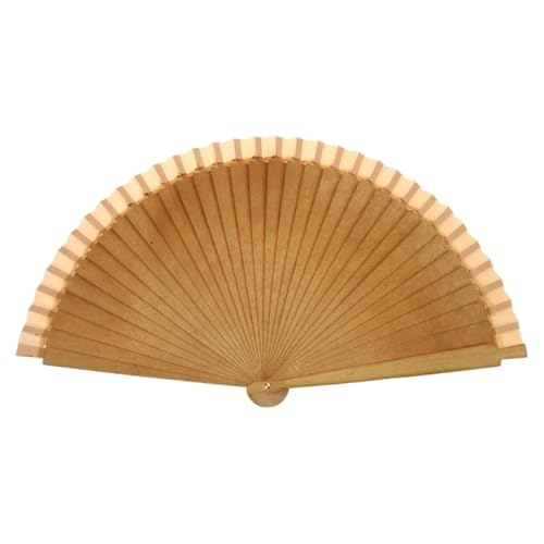 Faltfächer Eleganter, modischer, klassischer Vintage-Handfächer, spanischer, einfarbiger Faltfächer for Hochzeiten, Tanzpartys(Brown) von FJOADNVM