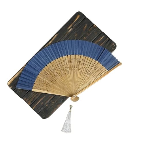 Faltfächer Falten Holz Hand Tanz Knochen Seide Antike Folding Fan Dame Spot Hochzeit(Style02) von FJOADNVM