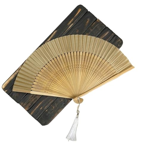 Faltfächer Falten Holz Hand Tanz Knochen Seide Antike Folding Fan Dame Spot Hochzeit(Style04) von FJOADNVM