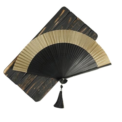 Faltfächer Falten Holz Hand Tanz Knochen Seide Antike Folding Fan Dame Spot Hochzeit(Style06) von FJOADNVM