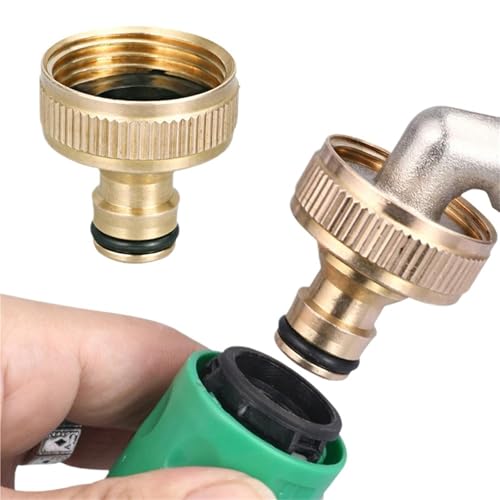 Schlauchverbinder Wasserhahn Adapter 1 Zoll Messing Fitting Schlauch Tap Rohr Stecker Garten Auto Waschen Wasser Pistole Rohr Joint von FJOADNVM