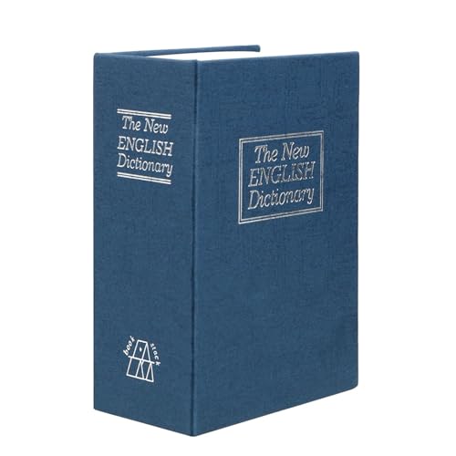 Spardose Kinder Geburtstagsgeschenk for Kinder mit verstecktem geheimen Sicherheitsschloss, Buch, Geldspardose, kreatives Wörterbuch, Münzsparschwein(Blue) von FJOADNVM