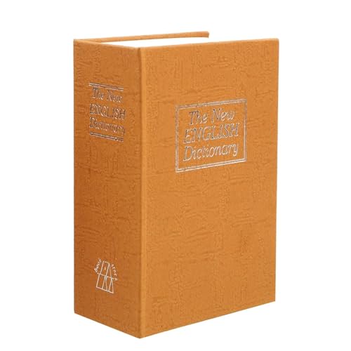 Spardose Kinder Geburtstagsgeschenk for Kinder mit verstecktem geheimen Sicherheitsschloss, Buch, Geldspardose, kreatives Wörterbuch, Münzsparschwein(Coffee) von FJOADNVM