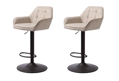 FJORDFORM Barhocker, 2'er Set, Trompetenfuß, Polsterstuhl, Hebe- und Senkfunktion, 360°-Schwenkfunktion, von FJORDFORM