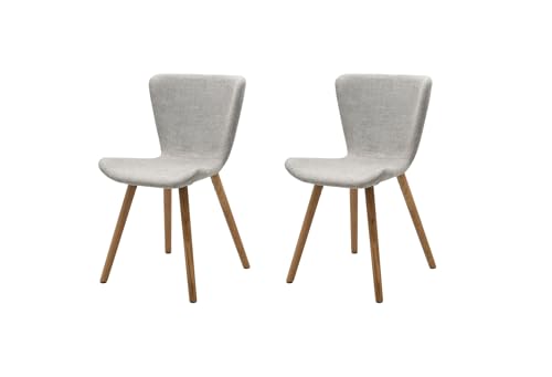 FJORDFORM Esszimmerstuhl, 2'er stühlen, Sand, Beine aus weisseiche Chair, Brego, One Size von FJORDFORM