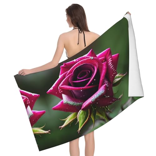 FJQWKLF Dew Rose Mikrofaser-Badetuch, Multifunktions-Badetuch – weich und saugfähig, bequem FJQWKLF Dew Rose Mikrofaser-Badetuch, Multifunktions-Badetuch – weich und saugfähig, bequem von FJQWKLF