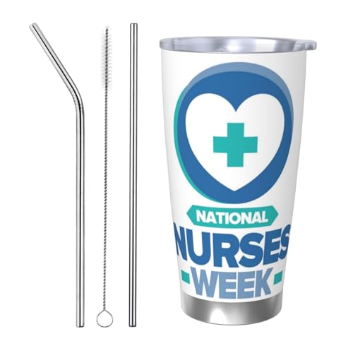 FJQWKLF HappyAppreciation Week Edelstahlbecher mit Deckel 20 oz Reisebecher Tragbarer Thermobecher von FJQWKLF