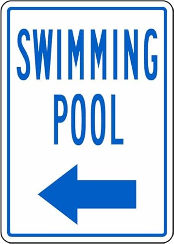 FJQWKLF Metall Zinn Warnung Zeichen 8x12 Zoll Schwimmen Pool Links Pfeil Aluminium Zeichen Für Home Kaffee Bar Wand Dekor von FJQWKLF