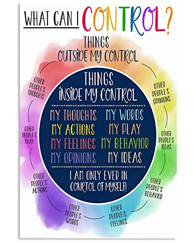 FJQWKLF Metallblechschilder „What Can I Control“, „Wachstum, Denkweise“, Poster, Beratung, Büro, Plakette, Dekoration, Psychotherapeut, Zuhause, Zimmer, Wanddekoration, 20,3 x 30,5 cm FJQWKLF Metallblechschilder „What Can I Control“, „Wachstum, Denkweise“, Poster, Beratung, Büro, Plakette, Dekoration, Psychotherapeut, Zuhause, Zimmer, Wanddekoration, 20,3 x 30,5 cm von FJQWKLF