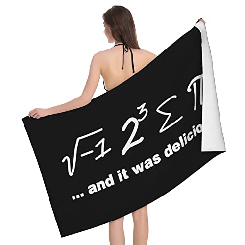 FJQWKLF Strandtuch „I Ate Sum Pi, supergroßes, schnell trocknendes, saugfähiges Badetuch von FJQWKLF