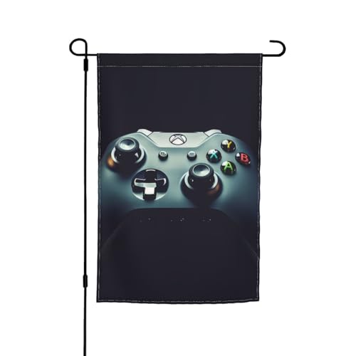 Gartenflagge mit Gaming-Controller-Muster, Frühlings-Gartenflaggen, St. Patricks Day-Gartenflagge, Außendekoration, 12 x 18 Zoll, Polyesterfaser-Flagge von FJQWKLF