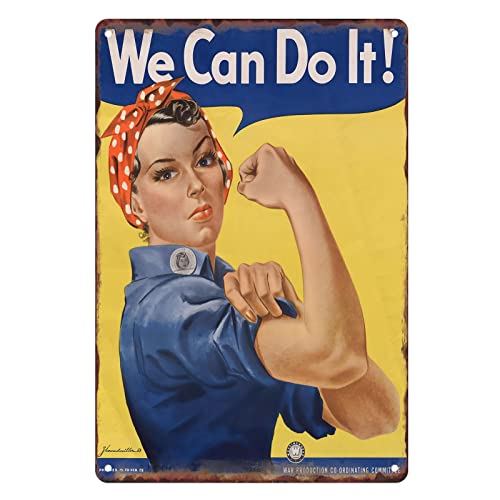 Metall-Blechschild im Vintage-Stil „Rosie the Riveter We Can Do It für Zuhause, Wohnzimmer, Schlafzimmer, Büro, Hotel, Café und Kneipe, Wanddekoration, 30,5 x 20,3 cm Metall-Blechschild im Vintage-Stil „Rosie the Riveter We Can Do It für Zuhause, Wohnzimmer, Schlafzimmer, Büro, Hotel, Café und Kneipe, Wanddekoration, 30,5 x 20,3 cm von FJQWKLF