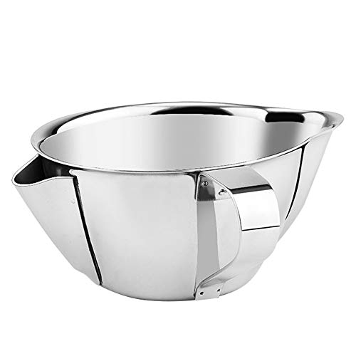FJROnline 500 ml Ölfettabscheider Edelstahlschüssel mit Griff Mehrzweck-Fettöler Filtersieb 17 oz von binoa
