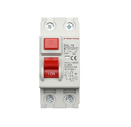 2P 100/300mA Typ A elektromagnetischer Fehlerstromschutzschalter Differentialschutzschalter Sicherheitsschalter(100MA_6A) von FJSAYDYW
