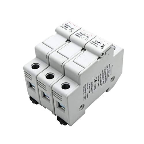 3P DIN-Schienen-Solar-Photovoltaik-DC-Sicherungshalter mit Kontrollleuchte, geeignet for 10 x 38 mm DC-Photovoltaik-Sicherungskette(20A,EAPV-32-3P) von FJSAYDYW