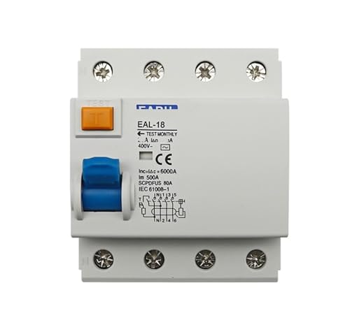 4P 10/30mA Typ AC elektromagnetischer Fehlerstromschutzschalter Differentialschutzschalter Sicherheitsschalter(30mA,4P 50A) von FJSAYDYW