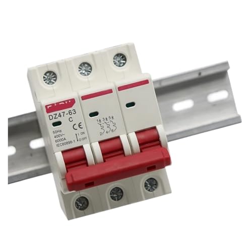 DZ47 3P 3A 6A 10A 16A 20A 32A 40A 50A 63A 400V Typ C Miniatur-Leistungsschalter 35mm DIN-Schieneninstallation Schaltleistung 6KA(32A) von FJSAYDYW