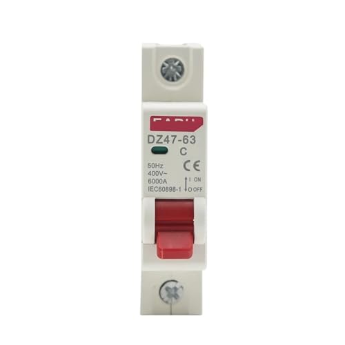 DZ47 400 V 1P 3–125 A Typ C Miniatur-Leistungsschalter, Kurzschluss-Überlastschutz, 35 mm DIN-Schienen-Installation, Schaltleistung 6 KA(3A) von FJSAYDYW