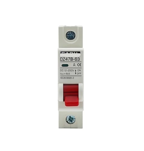 DZ47B-63 DC 12V 24V 48V Leistungsschalter Batterie Autoschutz DC Plus- und Minuspolschutz Schalter Isolator(1P,50A) von FJSAYDYW