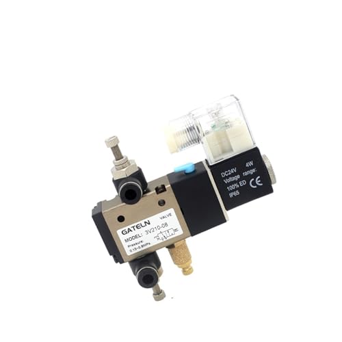 Dreiwege-2-Positionen-3V210-08 NO DC12V 24V AC220V pneumatisches Luftmagnetventil, elektronisch gesteuertes Gasmagnetventil(10mm fittings-01) von FJSAYDYW