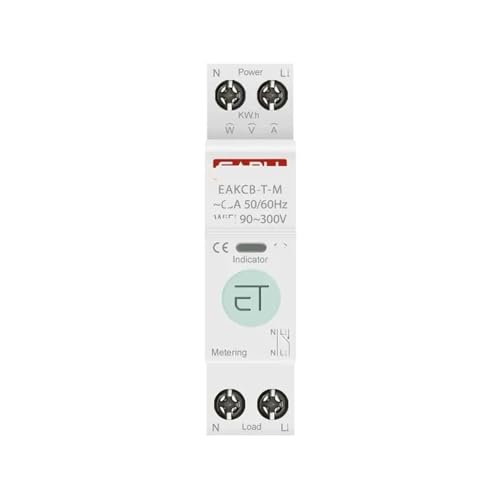 EAKCB-TM Intelligenter Leistungsschalter 1P 63A Energie Kilowattstunde Spannung Amperemeter Schutz(6A) von FJSAYDYW