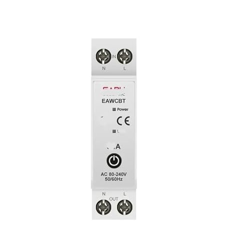 EAWCBT Circuit Breaker 1P+N 63A Timer Leistung Energie Kilowattstunde Spannung Amperemeter Schutz Sprachfernbedienungsschalter(25A) von FJSAYDYW