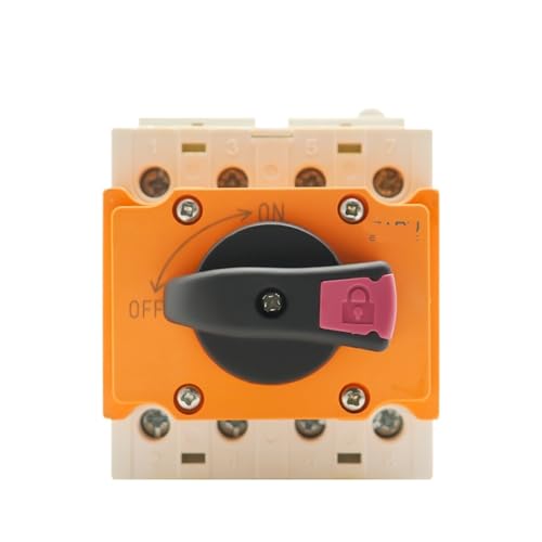 LONQ-40 Solar DC 4P 32A 1500V Photovoltaik-Trennschalter Drehgriff-Isolator-Drehschalter Passend for Solar-Verteilerkasten-Führungsschiene(LONQ-40.I) von FJSAYDYW