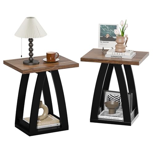 FJTFORME Beistelltische Wohnzimmer 2er Set Beistelltische Wohnzimmer Beistelltisch neben Sofa Moderner Beistelltisch für Zuhause Schwarz-Braun Beistelltische 2er Set FJTFORME Beistelltische Wohnzimmer 2er Set Beistelltische Wohnzimmer Beistelltisch neben Sofa Moderner Beistelltisch für Zuhause Schwarz-Braun Beistelltische 2er Set von FJTFORME