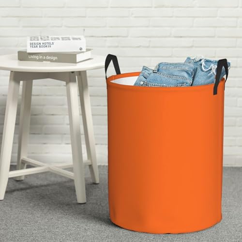 NasturtiumJLH Orange Wäschekorb für Kleidung, freistehend, wasserdicht, Wäschesammler für Decke, zusammenklappbarer hoher Wäschekorb mit Griffen, Kleideraufbewahrungskorb für Spielzeug, klein NasturtiumJLH Orange Wäschekorb für Kleidung, freistehend, wasserdicht, Wäschesammler für Decke, zusammenklappbarer hoher Wäschekorb mit Griffen, Kleideraufbewahrungskorb für Spielzeug, klein von FJWSLCH