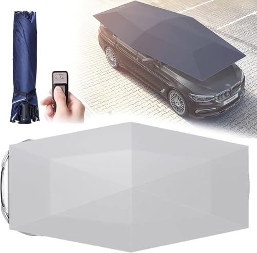 FJYAWEN Automatischer Autodachschirm, Sonnenschutz-Klappdach-Autoabdeckungszelt, Wasserdichter Auto-Sonnenschirm Mit Fernbedienung, Autodach-Schattenabdeckung Für Den Außenbereich,Silver-4.2m FJYAWEN Automatischer Autodachschirm, Sonnenschutz-Klappdach-Autoabdeckungszelt, Wasserdichter Auto-Sonnenschirm Mit Fernbedienung, Autodach-Schattenabdeckung Für Den Außenbereich,Silver-4.2m von FJYAWEN
