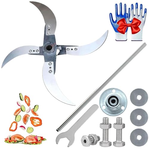 FJZFXKZL Messerklingen for Grashäcksler in der Landwirtschaft, Gemüsehäcksler-Set mit einstellbarem Durchmesser und 12 Befestigungslöchern, verbesserte Hackleistung for Gras und Gemüse(1set) von FJZFXKZL