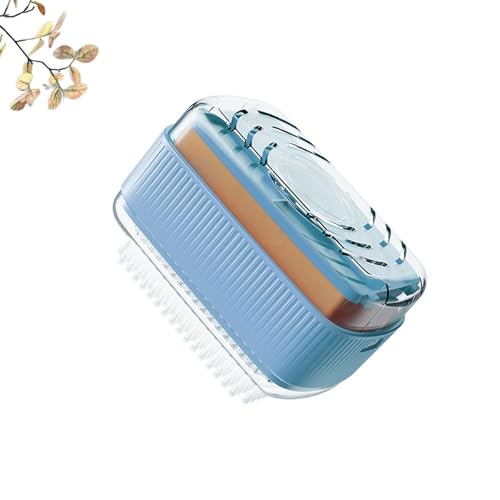 FJZFXKZL Seifenbox mit Rolle, Waschseifenhalter, Scheuerseifenboxen for Zuhause, Badezimmer, Küche, praktisch for Zuhause und unterwegs(Blue) von FJZFXKZL